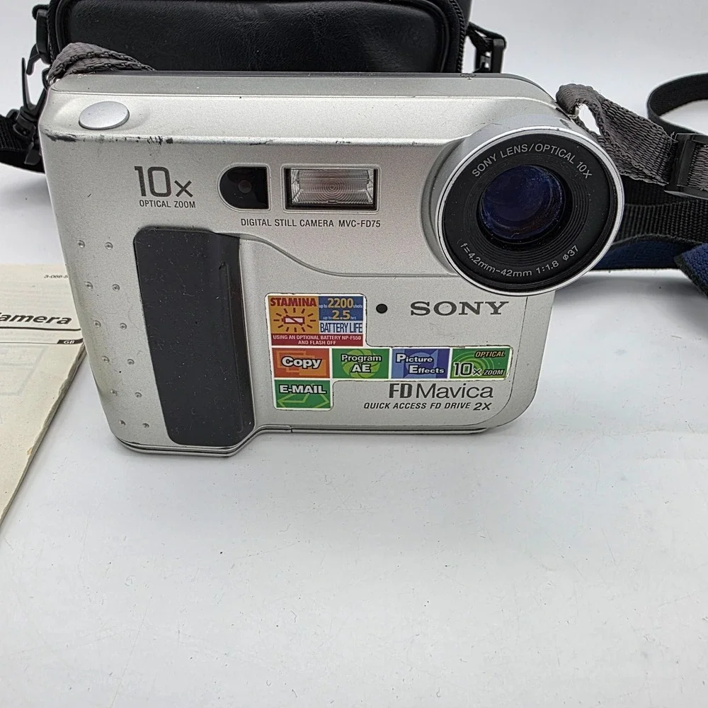 Sony MVC-FD75- FD MAVICA 10X Optical Zoom Digital Still Camera with BAG-UNTESTED
